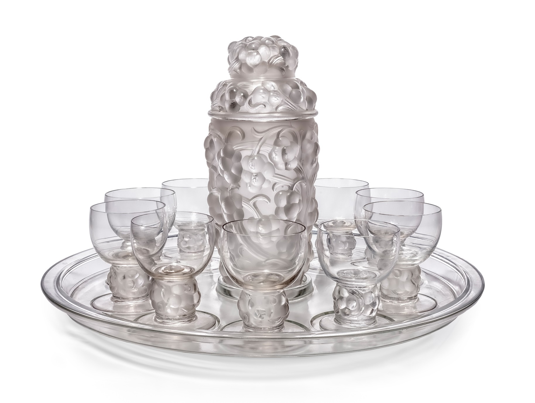 RENÉ LALIQUE (FRENCH 1860-1945) | THOMEREY COCKTAIL SET FOR TEN | £3,000 - £5,000 + fees