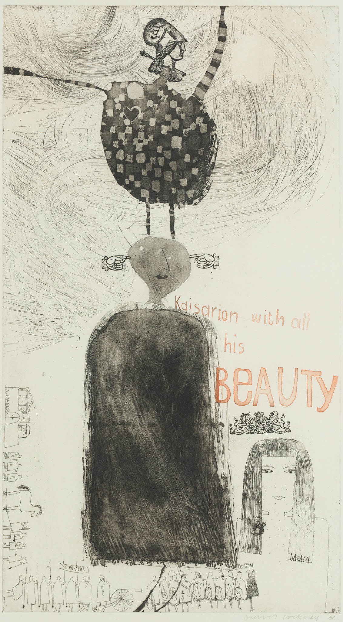 LOT 184 | § DAVID HOCKNEY O.M., C.H., R.A. (BRITISH 1937-) | KAISARION AND ALL HIS BEAUTY - 1961 | £7,000 - £9,000 + fees