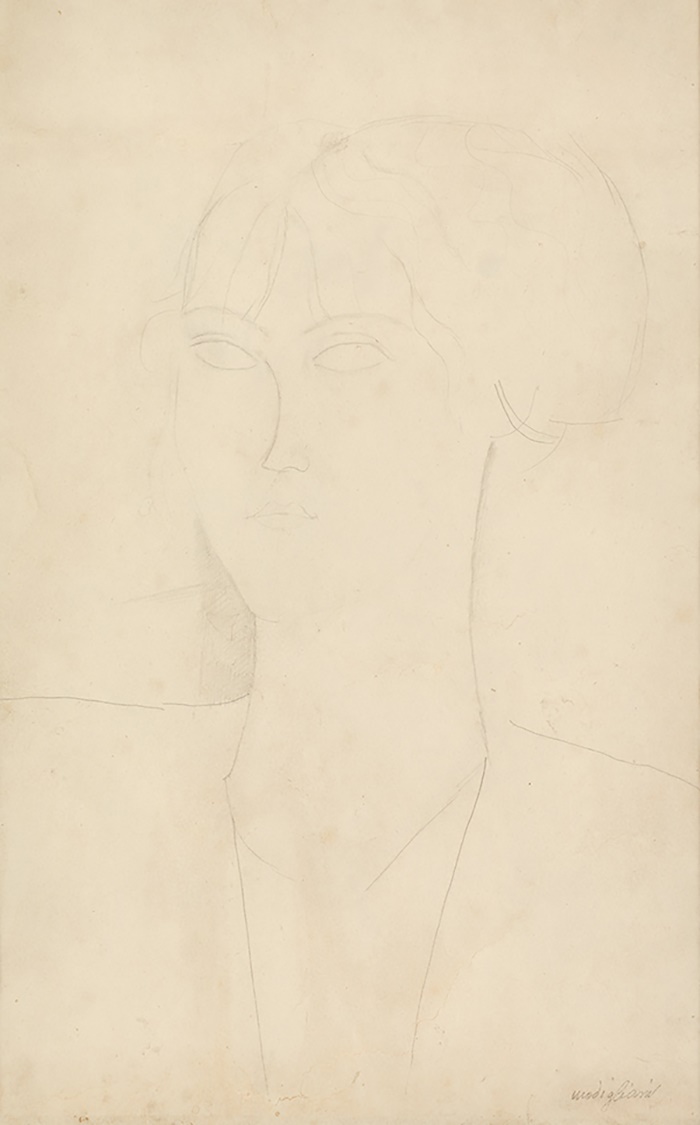 AMEDEO MODIGLIANI (ITALIAN, 1884-1920) HEAD OF A GIRL