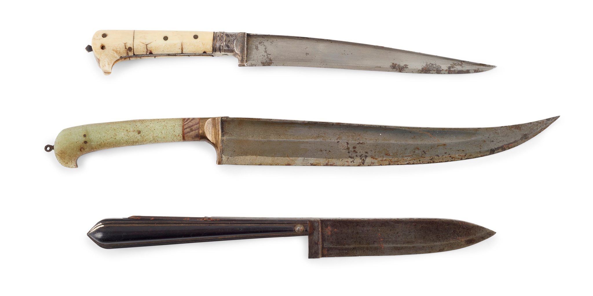 LOT 125 | THREE INDO-PERSIAN DAGGERS 18TH/ 19TH CENTURY | (3) the largest 32cm long | £300 - £500 + fees