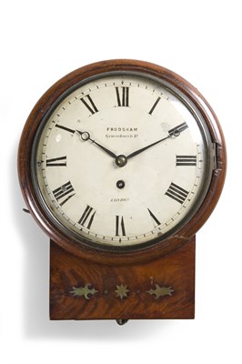 Lot 465 - A mahogany drop dial wall timepiece, Frodsham of London, early 19th century