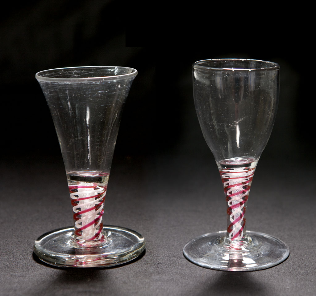 Lot 381 - Two drinking glasses, 18th century