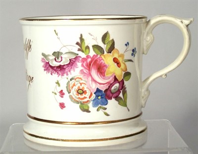 Lot 101 - A mid 19th century English porcelain tankard