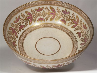 Lot 104 - A 19th century English punch bowl<br/>Possibly Spode