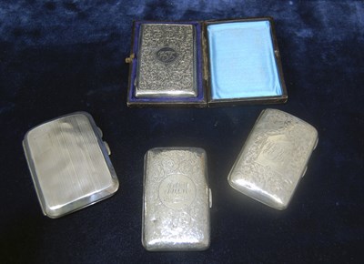 Lot 45 - A Victorian calling card case<br/>By C Cheshire Birmingham 1889
