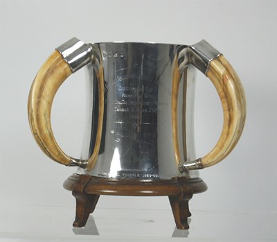 Lot 21 - A three handled trophy cup<br/>By Hukin and Heath Birmingham 1938