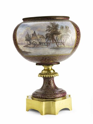 Lot 174 - A 19th century continental giltmetal mounted vase
