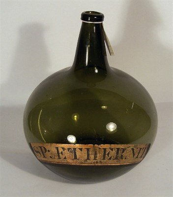 Lot 72 - A large 18th century green glass apothecary's bottle