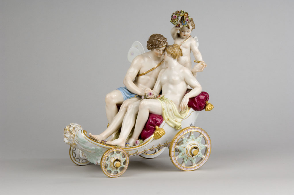 Lot 346 - Zephyr and Flora: a Meissen figure group, late 19th century