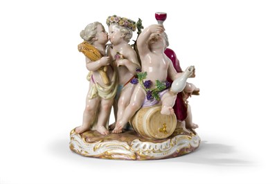 Lot 348 - A Meissen figure group, late 19th century...