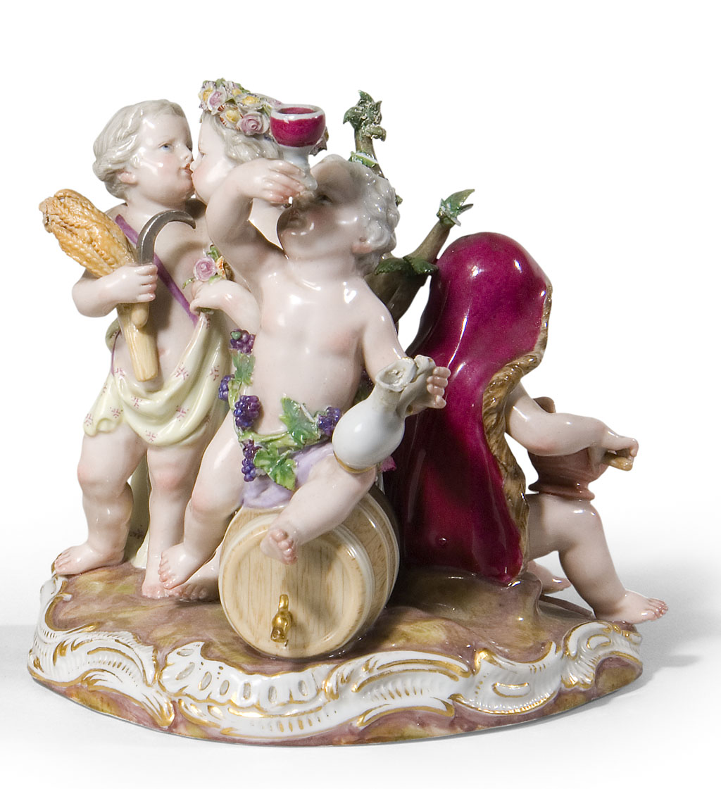 Lot 350 - A Meissen figure group, late 19th century...