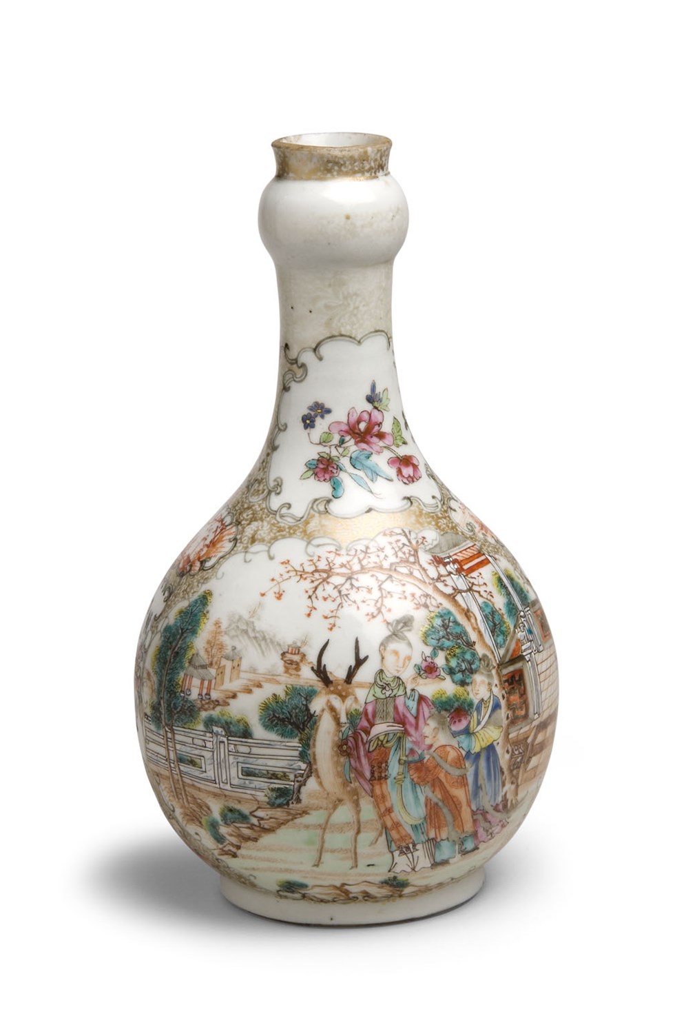 Lot 384 - A Qianlong famille rose bottle vase, circa 1780