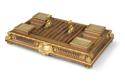 Lot 431 - A French walnut and gilt-bronze-mounted desk...