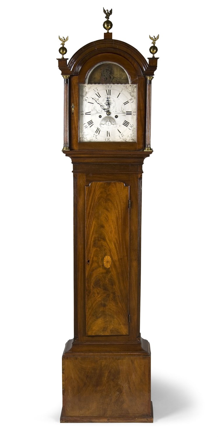 Lot 473 - A George III mahognay longcase clock, William...