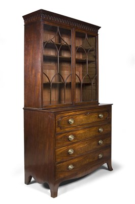 Lot 504 - A Regency mahogany secretaire bookcase, circa 1815