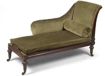 Lot 614 - A William IV rosewood chaise longue, circa...