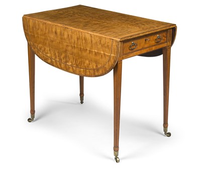 Lot 620 - A George III satinwood and crossbanded...