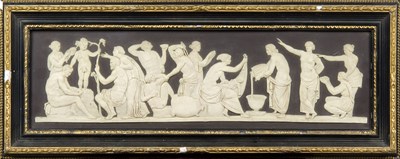 Lot 574 - The Education of Bacchus: a Wedgwood black...
