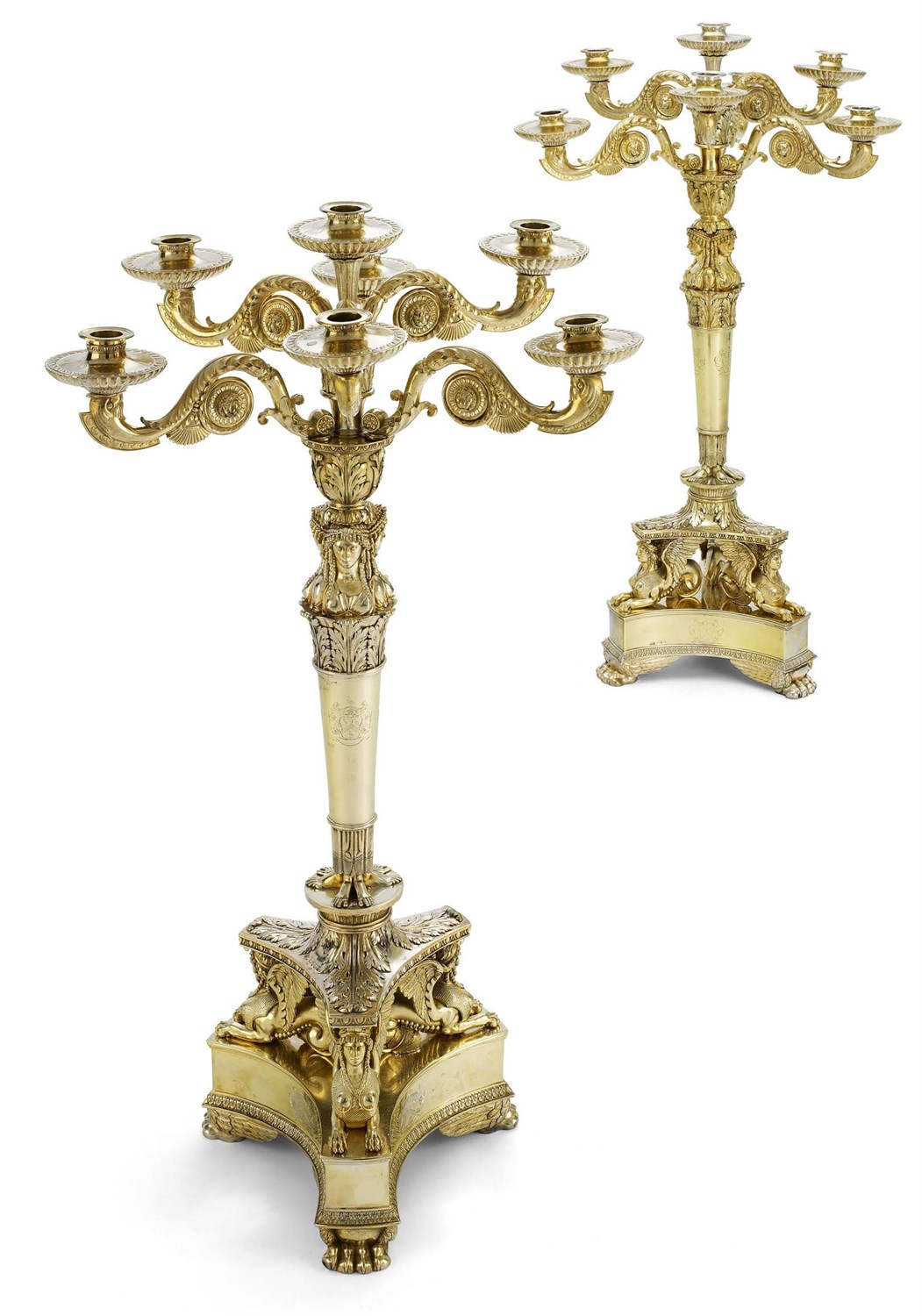 Lot 158 - THE COOTE CANDELABRA A pair of important...