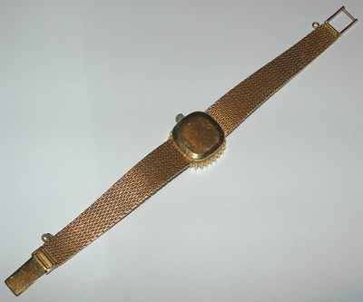 Lot 177 - BUCHERER - a lady's French gold diamond set wrist watch