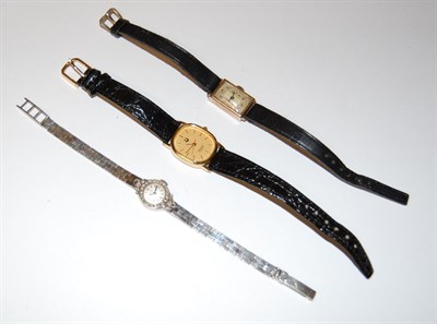 Lot 9 - ROTARY - a 1960's lady's 9ct white gold and diamond set Maximus wrist watch