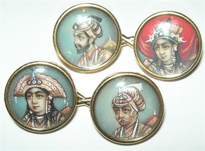 Lot 49 - A pair of 19th century Anglo-Indian cufflinks