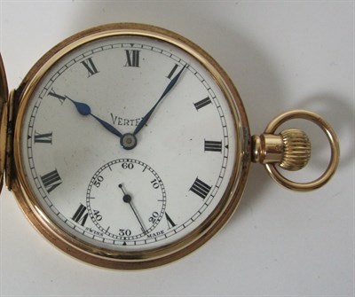 Lot 100 - A 9ct gold cased pocket watch