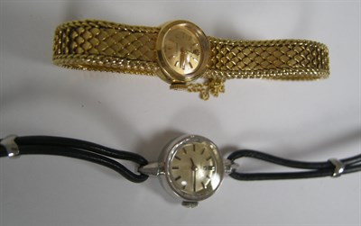 Lot 112 - Rolex; a lady's 18ct gold wrist watch