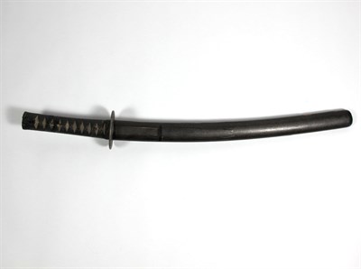Lot 97 - JAPANESE WAKIZASHI SWORD WITH INLAID IRON...