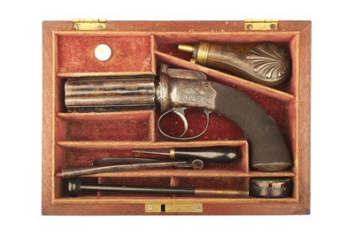 Lot 119 - GOOD CASED PEPPERBOX PERCUSSION REVOLVER...