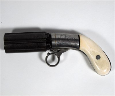 Lot 122 - PERCUSSION PEPPERBOX PISTOL COOPERS PATENT...
