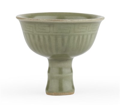 Lot 26 - CHINESE CELADON STEM CUP
