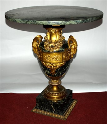 Lot 161 - GOOD FRENCH ORMOLU AND GREEN MARBLE URN
