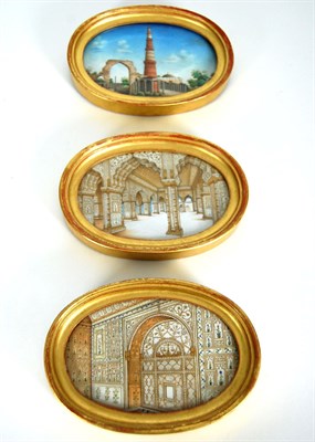 Lot 50 - THREE INDIAN OVAL MINIATURES