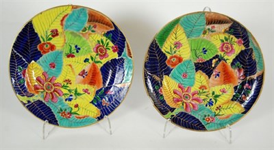 Lot 176 - PAIR OF CHINESE TOBACCO LEAF PLATES