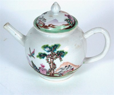 Lot 181 - CHINESE EXPORT FAMILLE ROSE TEA POT AND COVER