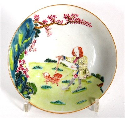 Lot 195 - SMALL CHINESE EXPORT SAUCER DISH