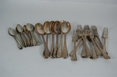 Lot 301 - Canteen of Victorian old English and Thread cutlery