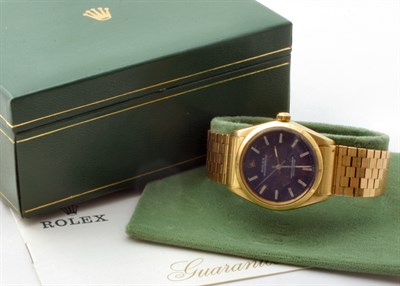 Lot 198 - ROLEX - a gentleman's 14ct gold cased wrist watch