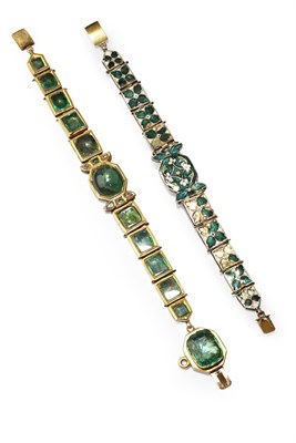 Lot 106 - An Indian antique pair of bracelets convertable to a necklace