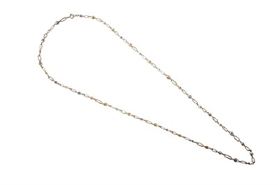 Lot 146 - STUART DEVLIN - a 1970's 18ct two-coloured gold fancy link necklace
