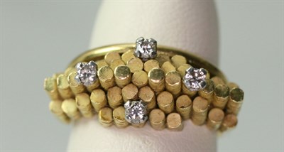 Lot 133 - A 1960's 18ct gold diamond set ring