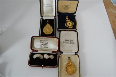 Lot 275 - Harry McMenemy - three gold football medals