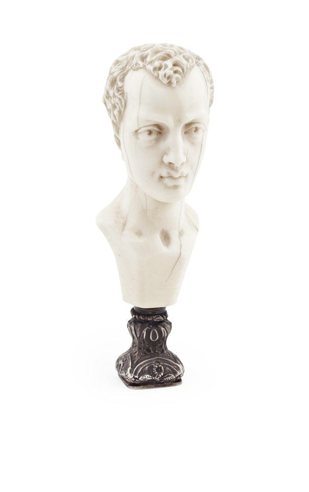 Lot 33 - A Continental figural carved ivory desk seal