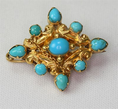 Lot 2 - A group of turquoise set jewellery