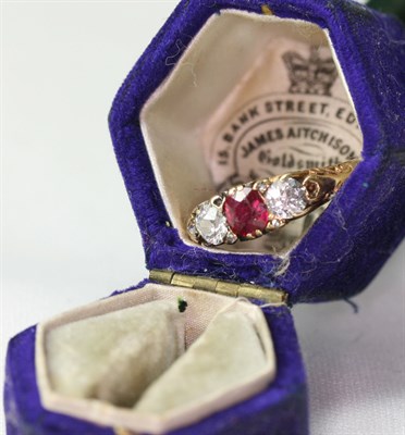 Lot 166 - A Victorian ruby and diamond ring