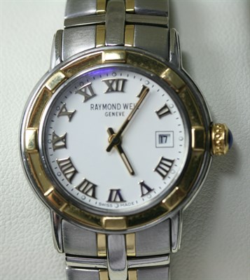 Lot 110 - RAYMOND WEIL - a lady's two-coloured Parsifal wrist watch