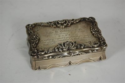 Lot 263 - A Victorian masonic presentation snuff box