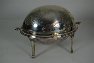 Lot 296A - An Edwardian roll top chaffing dish