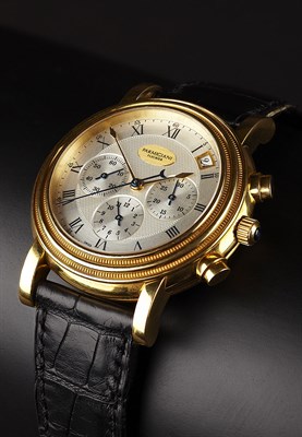 Lot 146 - PARMIGIANI - A gentleman's 18ct gold chronograph